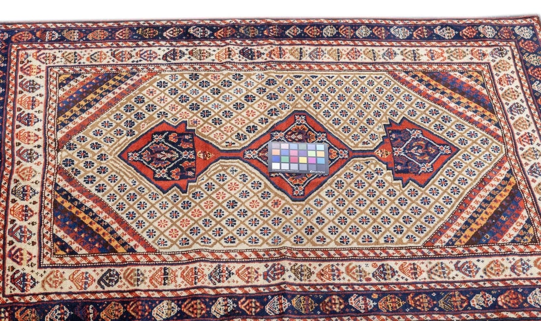 Antique Persian Qashqai Rug 3'4'' x 5'3'' - 2