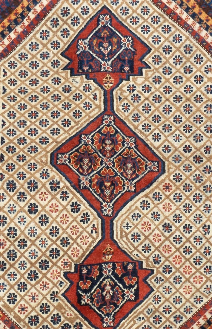Antique Persian Qashqai Rug 3'4'' x 5'3'' - 6