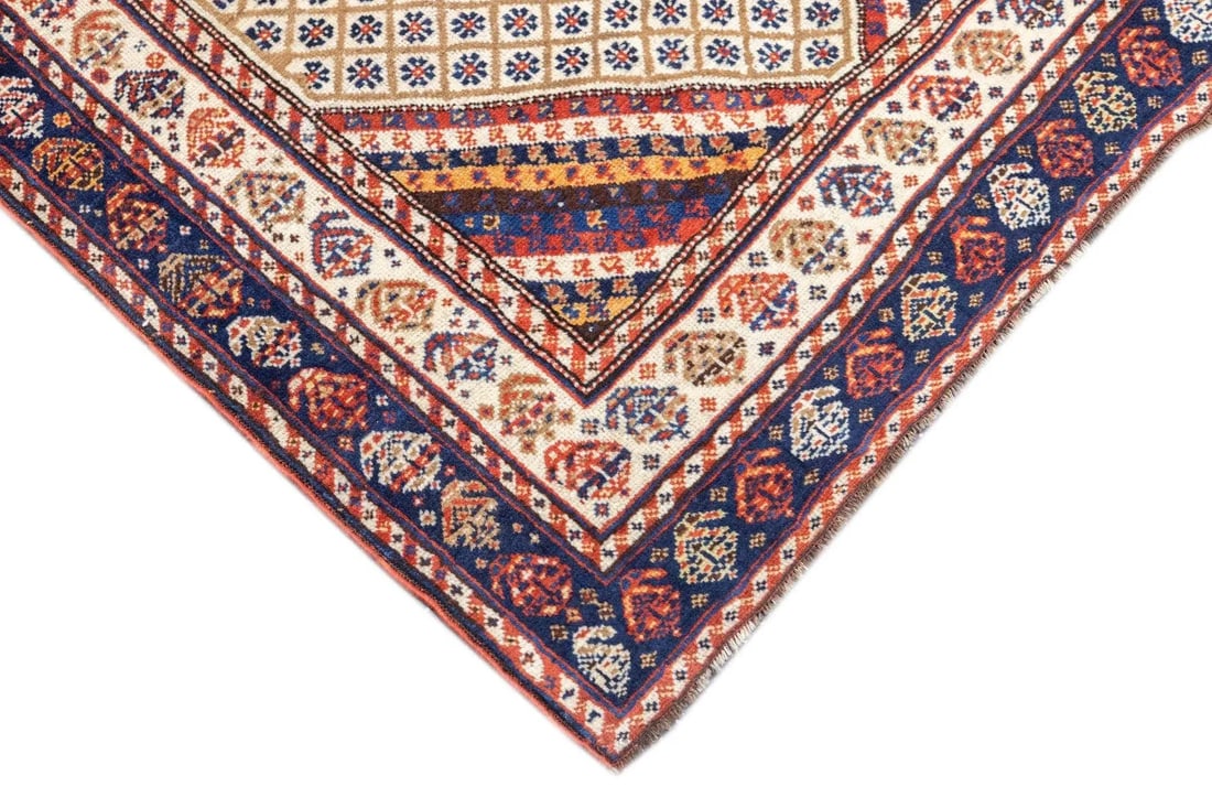 Antique Persian Qashqai Rug 3'4'' x 5'3'' - 8