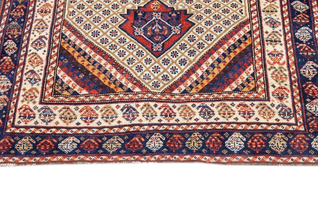 Antique Persian Qashqai Rug 3'4'' x 5'3'' - 9