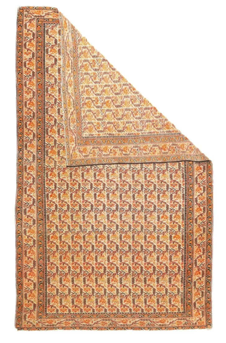 Late 18th Century Antique Persian Farahan Rug 4'2'' x 6'6'' - 2