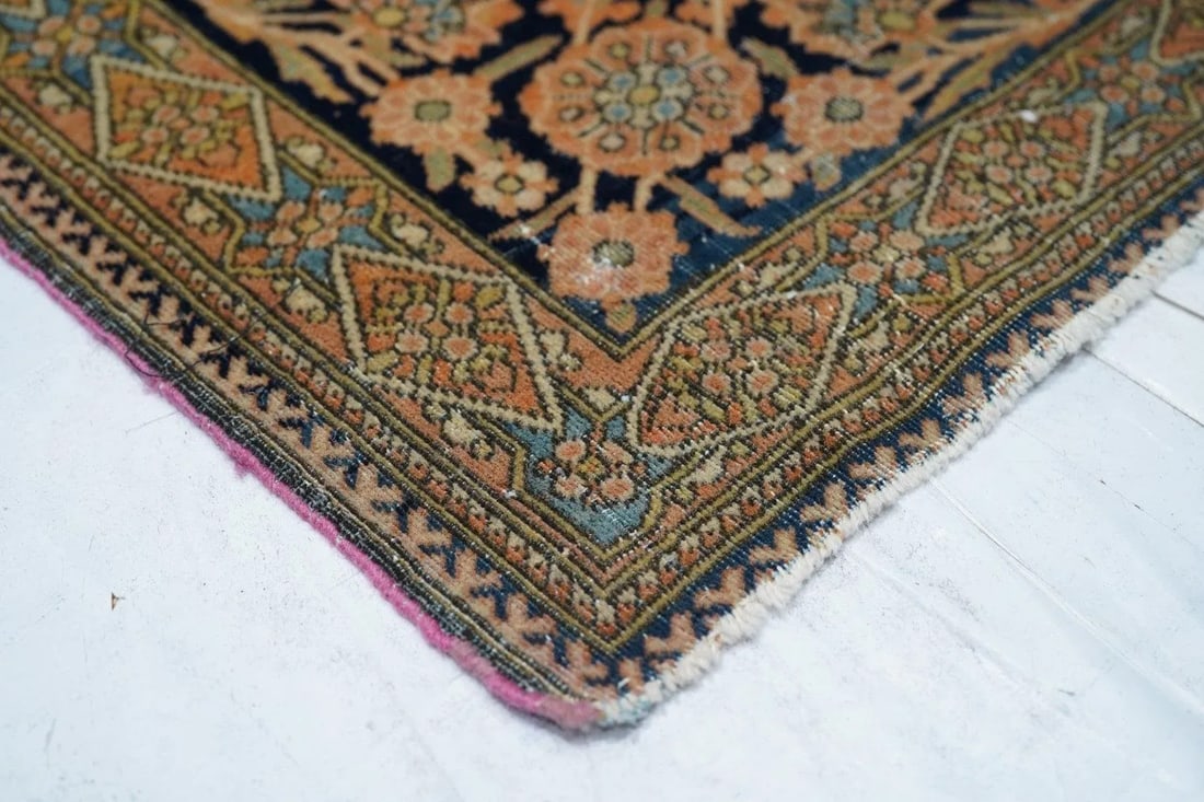 Antique Mohtasham Kashan Rug 4'6'' X 6'6'' - 4
