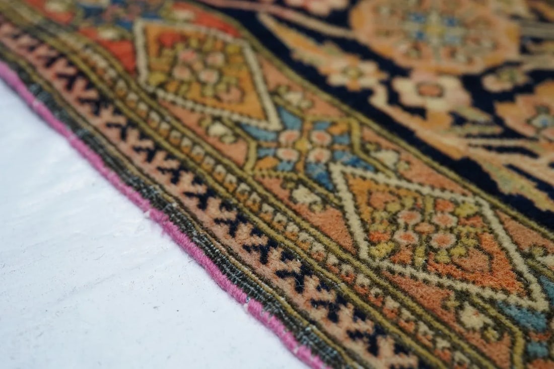 Antique Mohtasham Kashan Rug 4'6'' X 6'6'' - 5