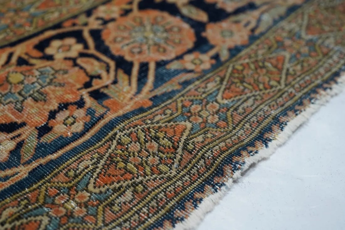 Antique Mohtasham Kashan Rug 4'6'' X 6'6'' - 6