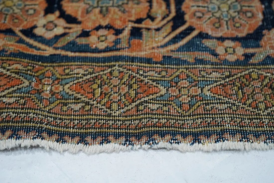Antique Mohtasham Kashan Rug 4'6'' X 6'6'' - 7