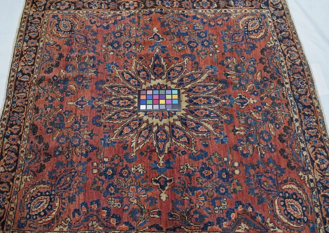 Antique Sarouk Rug 3'8'' x 4'1'' - 6