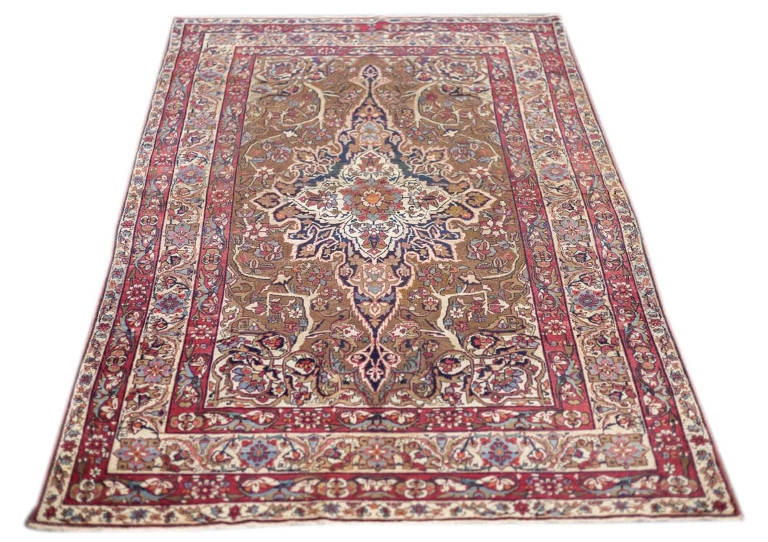 Late 18th Century Antique Persian Lavar Kerman Rug 4'6'' x 7'7'' - 12