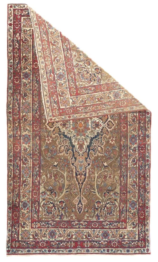 Late 18th Century Antique Persian Lavar Kerman Rug 4'6'' x 7'7'' - 5