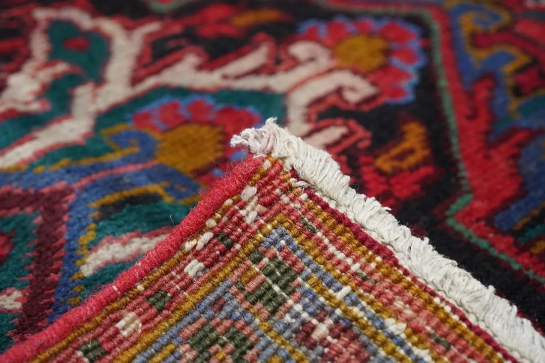 Vintage Heriz Rug 8'0'' X 11'6'' - 2