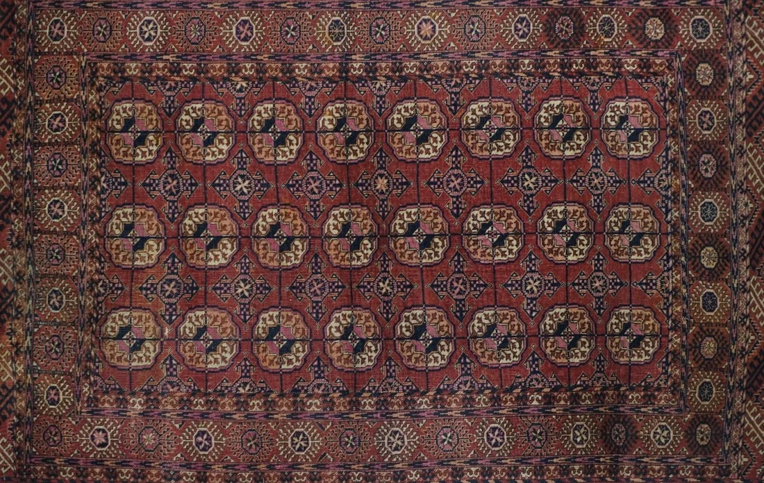 Antique Turkmen Rug 3'8'' x 5'10'' - 5
