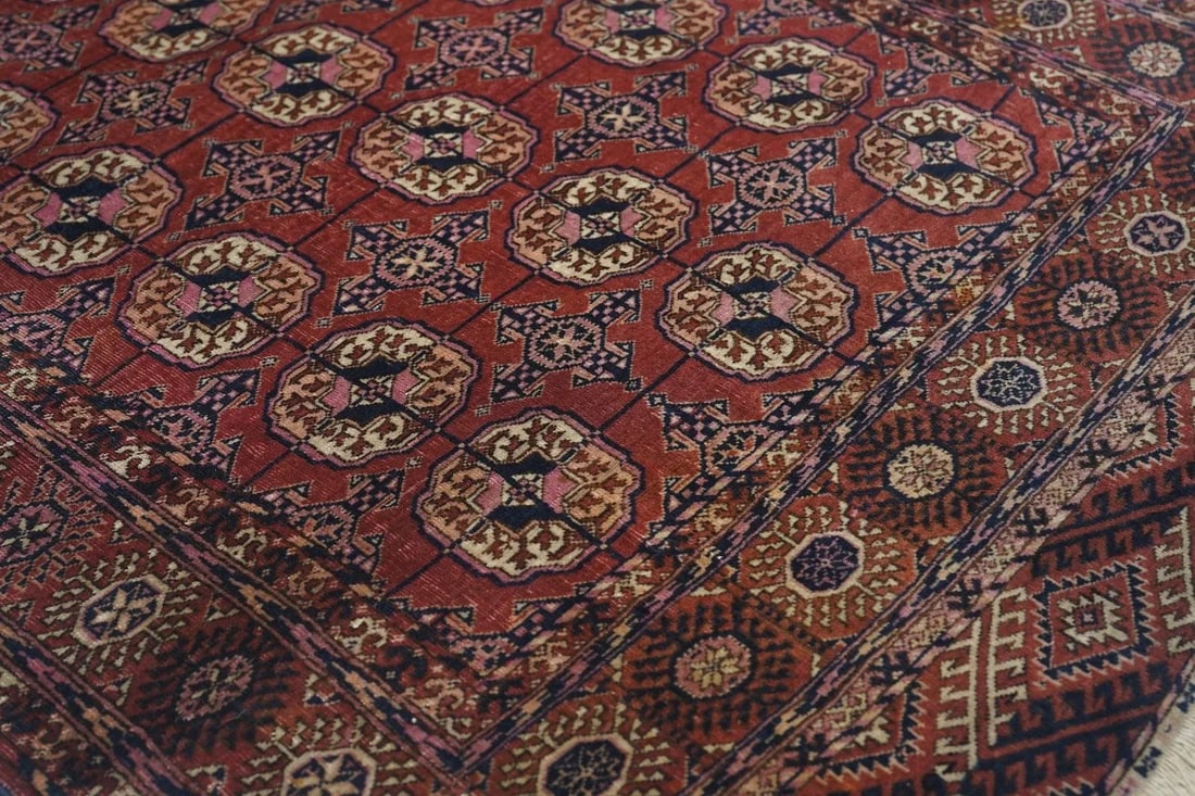 Antique Turkmen Rug 3'8'' x 5'10'' - 8