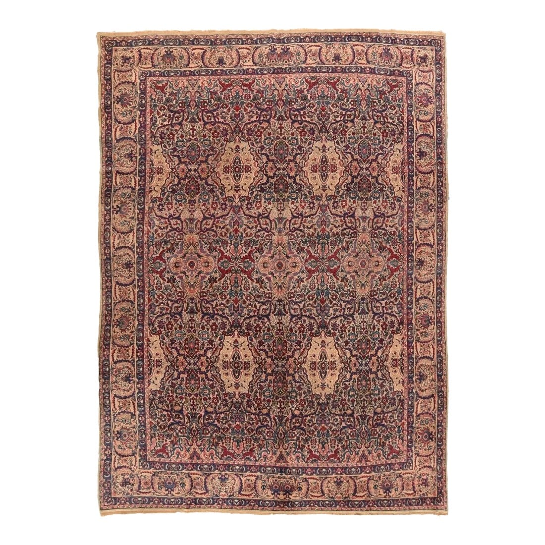 Late 18th Century Antique Lavar Kerman Rug 8'11'' x 11'11'' (1 of 3)