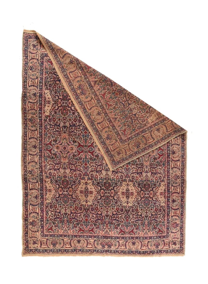Late 18th Century Antique Lavar Kerman Rug 8'11'' x 11'11'' - 2