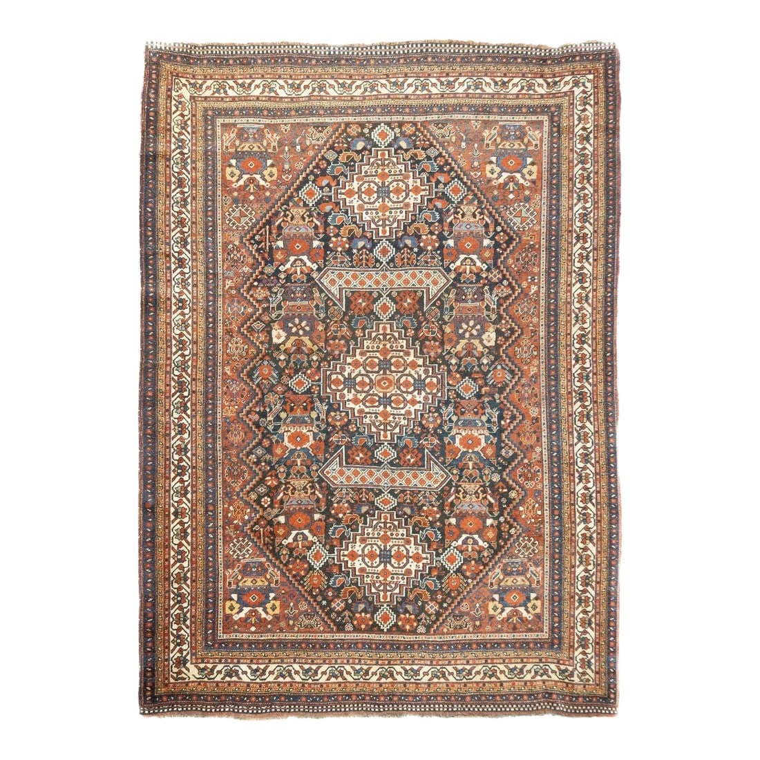 Late 18th Century Antique Persian Qashqai Rug 5'10'' x 8'2'' (1 of 12)