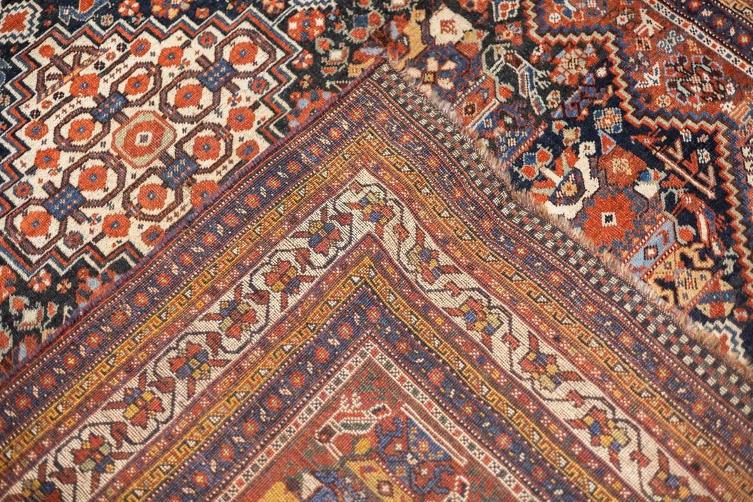 Late 18th Century Antique Persian Qashqai Rug 5'10'' x 8'2'' - 2