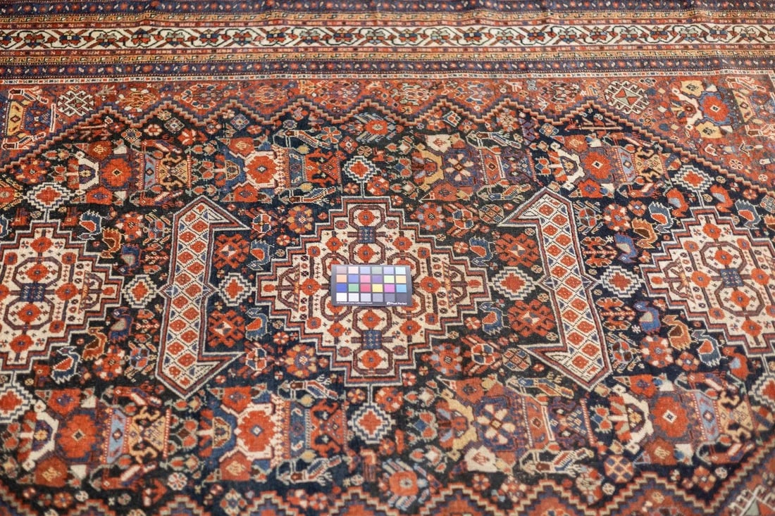 Late 18th Century Antique Persian Qashqai Rug 5'10'' x 8'2'' - 3