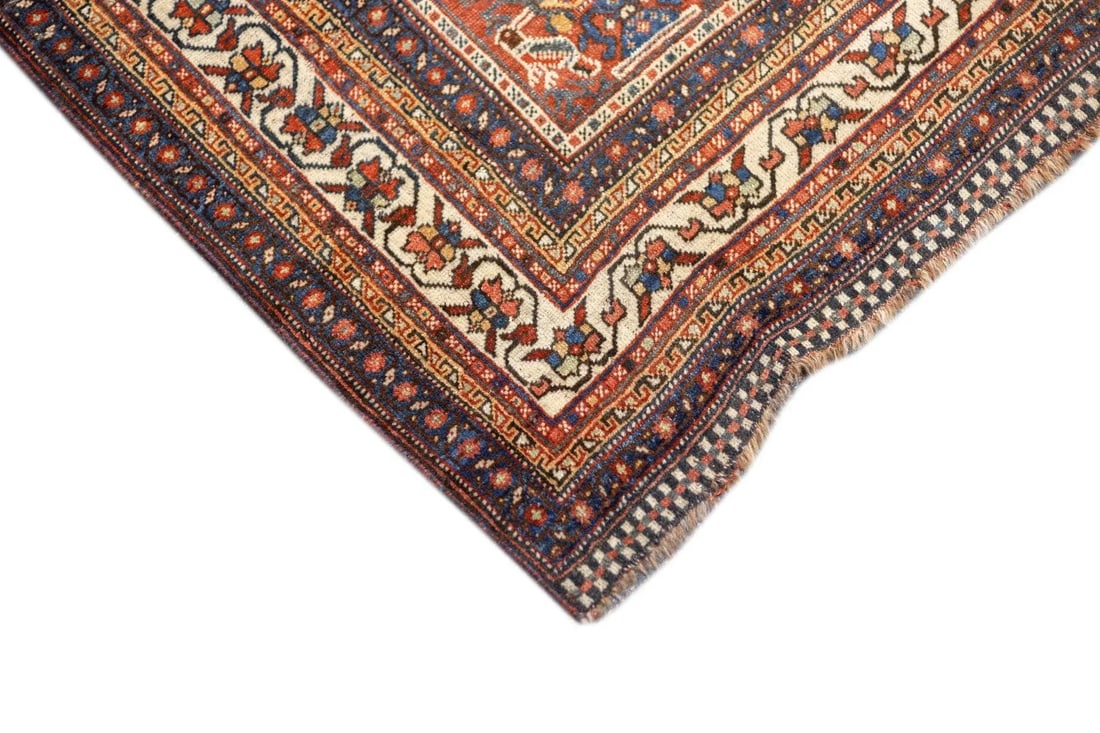 Late 18th Century Antique Persian Qashqai Rug 5'10'' x 8'2'' - 7
