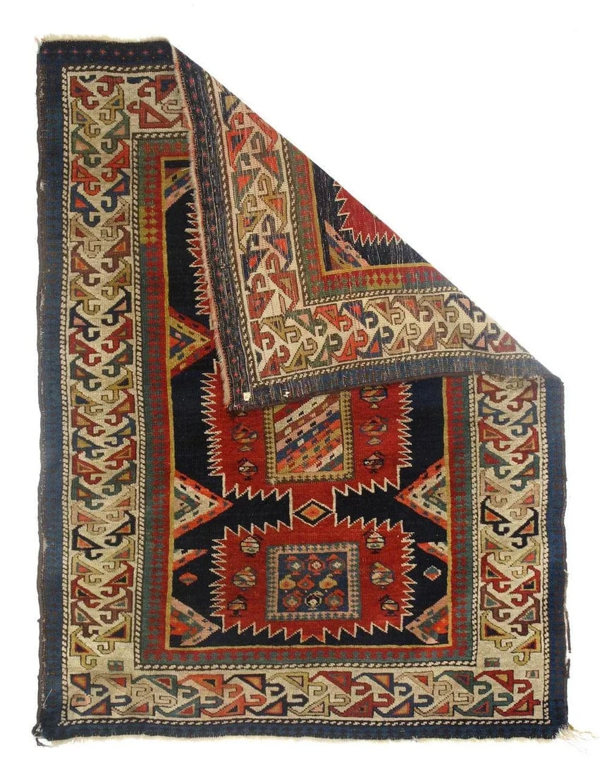 Antique Shirvan Rug 3'5'' x 4'7'' - 2