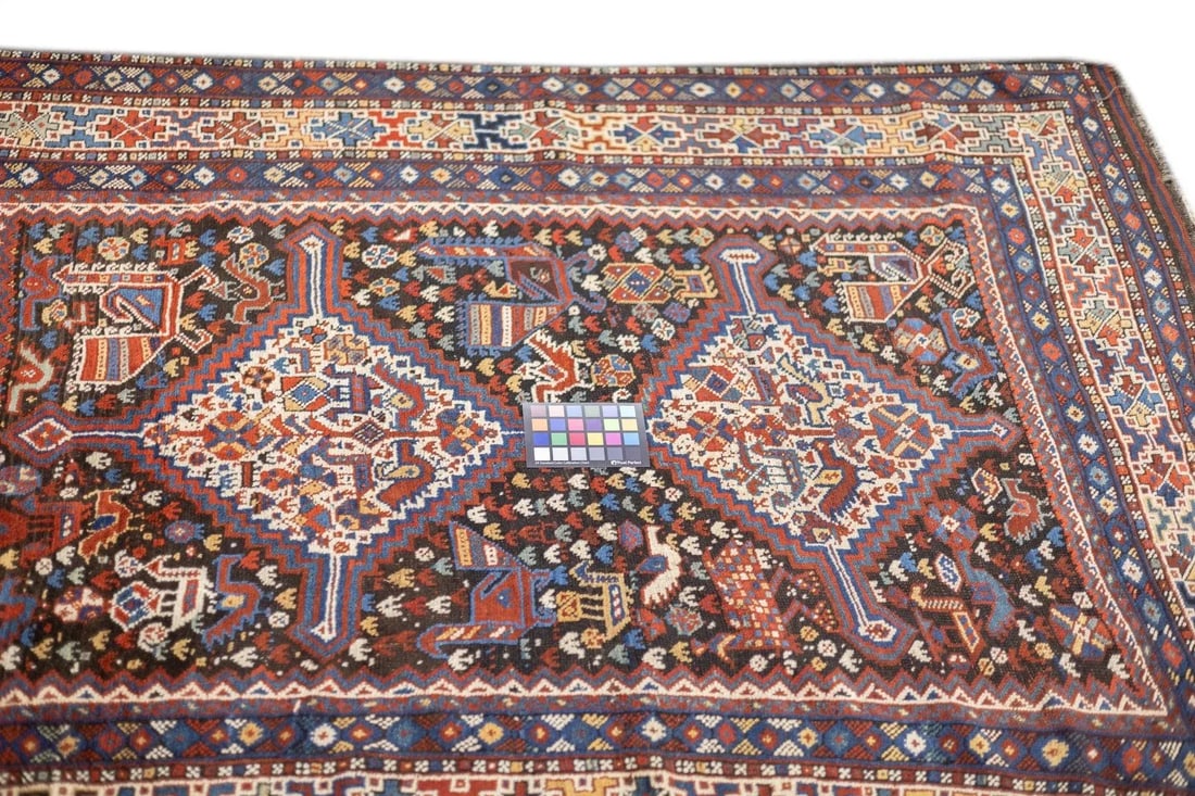 Antique Persian Qashqai Rug 4'7'' x 6'5'' - 2
