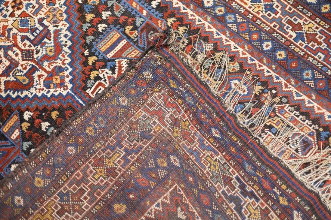 Antique Persian Qashqai Rug 4'7'' x 6'5'' - 3
