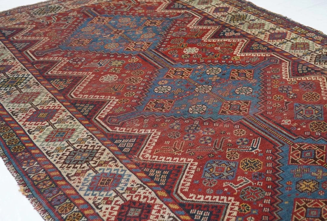 Antique Qashqai Rug 4'5'' x 7'7'' - 11