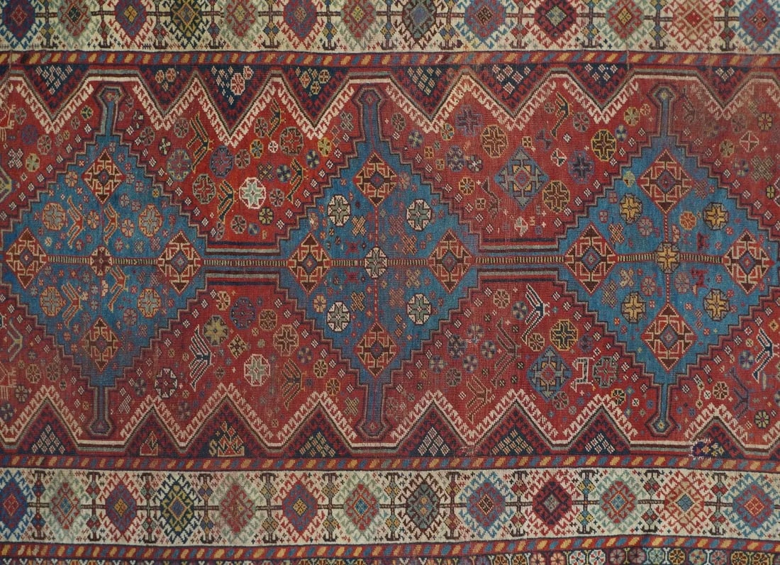 Antique Qashqai Rug 4'5'' x 7'7'' - 6