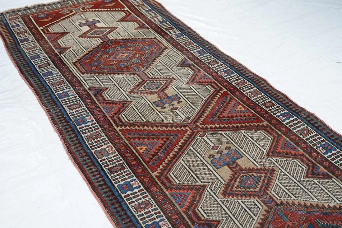 Late 18th Century Antique Sarab Rug 3'2'' x 10'8'' - 11
