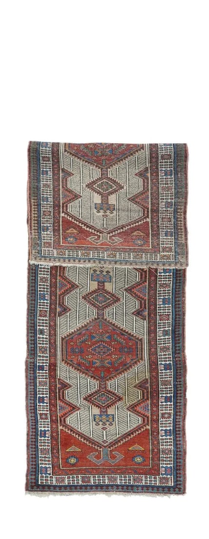 Late 18th Century Antique Sarab Rug 3'2'' x 10'8'' - 4