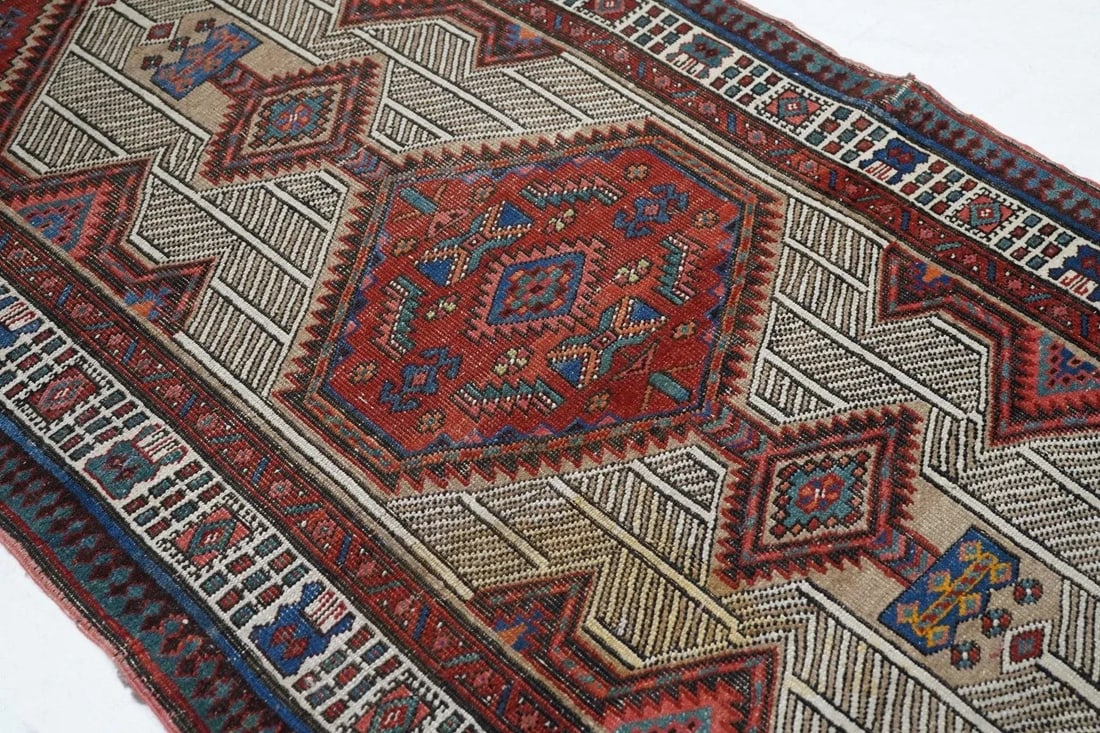 Late 18th Century Antique Sarab Rug 3'2'' x 10'8'' - 5