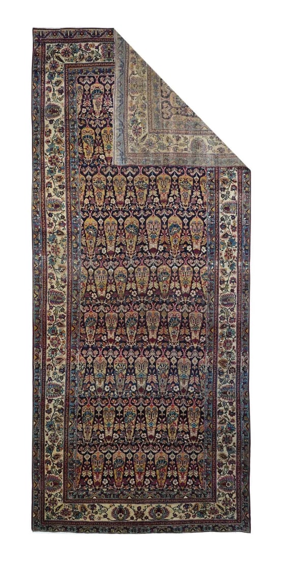 Antique Lavar Kerman Rug 6'2'' X 14'6'' - 2