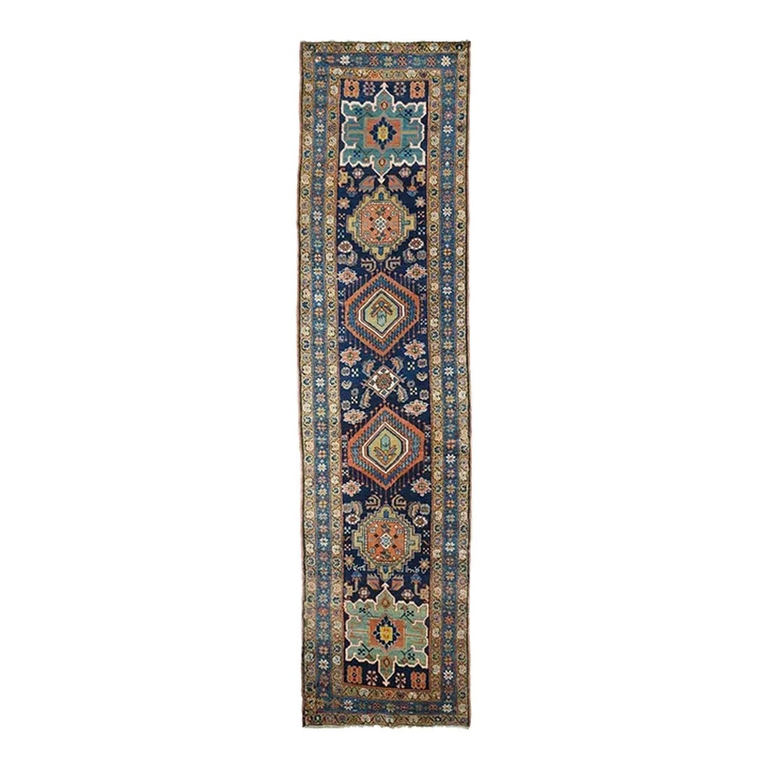 Antique Persian Heriz Runner 3'4'' x 14'5'' (1 of 5)