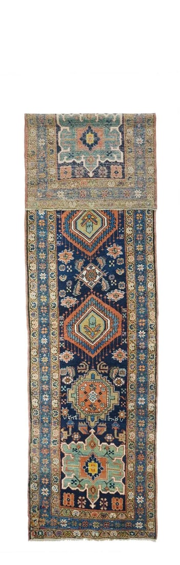 Antique Persian Heriz Runner 3'4'' x 14'5'' - 2