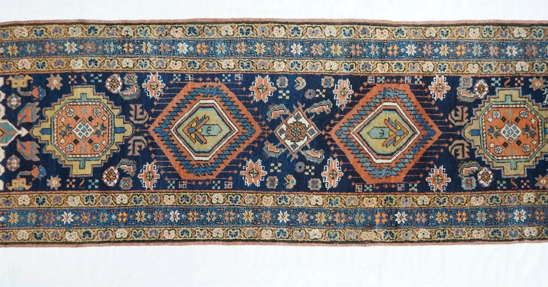 Antique Persian Heriz Runner 3'4'' x 14'5'' - 3