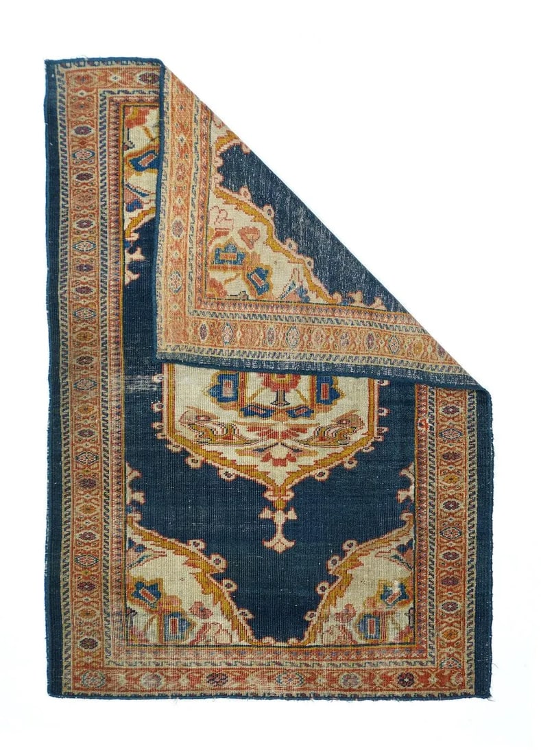 Late 18th Century Antique Zigler Sultanabad Rug 4'1'' x 6'4'' - 5