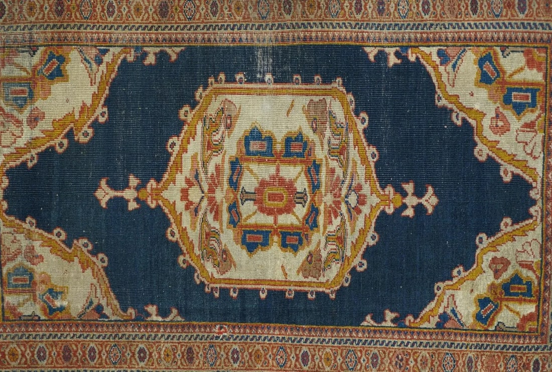 Late 18th Century Antique Zigler Sultanabad Rug 4'1'' x 6'4'' - 6