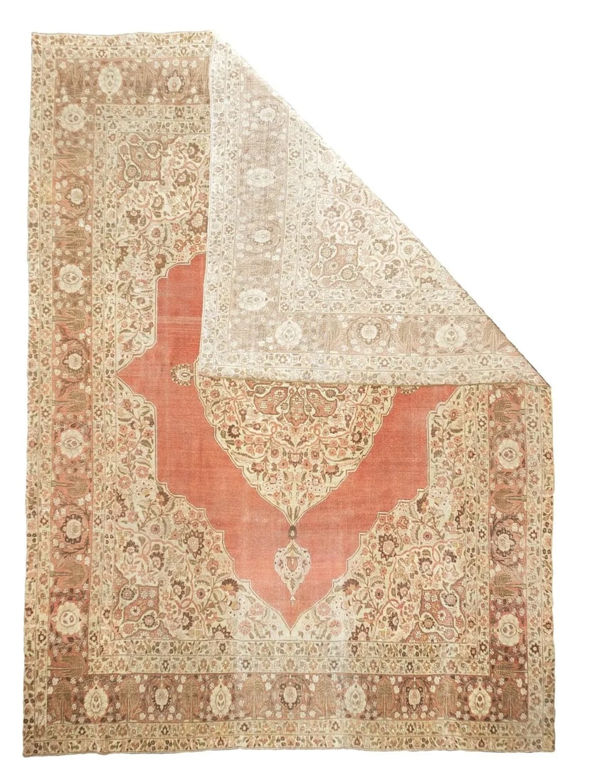 Late 18th Century Antique Haji Jalili Tabriz Rug 9'4'' x 12'5'' - 5