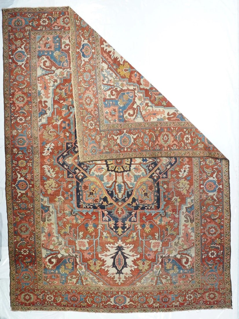 Late 18th Century Antique Serapi Rug 9'9'' x 13'6'' - 5