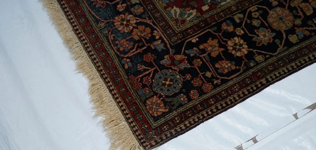 Antique Mohtasham Kashan Rug 4'1'' X 6'8'' - 4