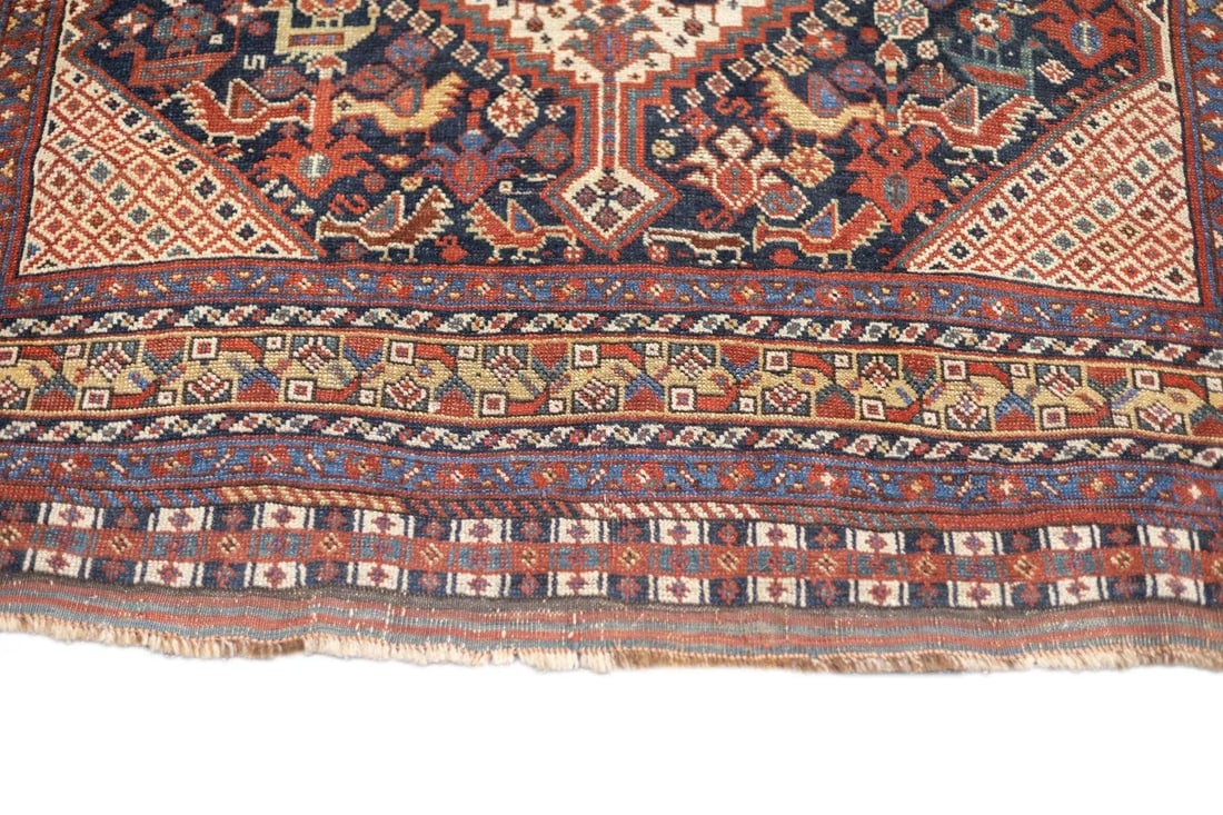 Late 18th Century Antique Persian Qashqai Rug 4'9'' x 6'4'' - 10