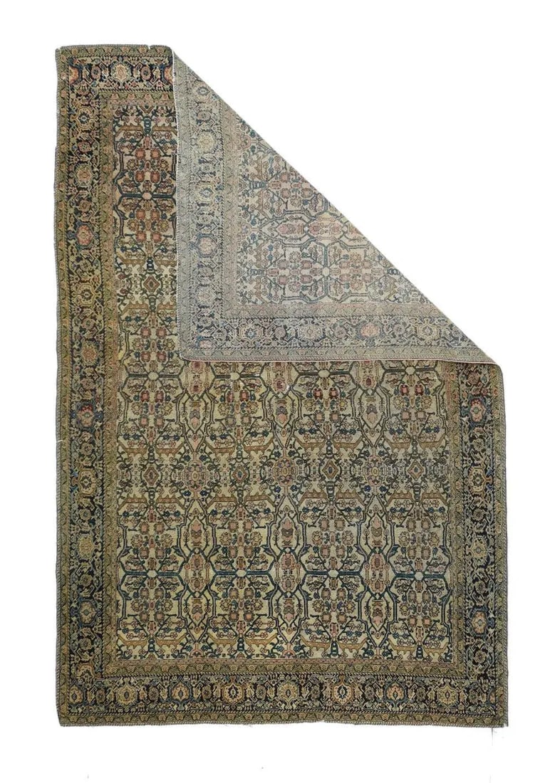 Late 18th Century Antique Farahan Sarouk Rug 4'3'' x 6'7'' - 3