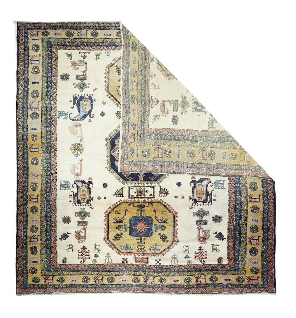 1960s Vintage Ardevil Rug 11'2'' x 11'8'' - 2