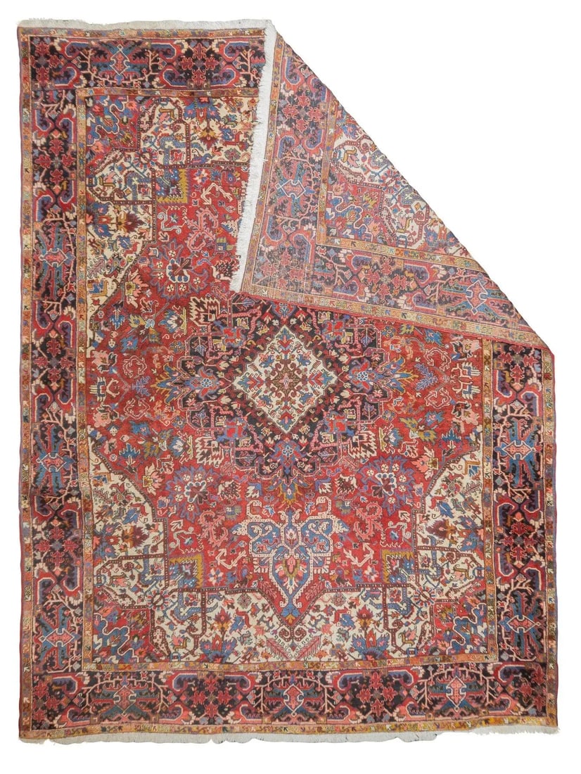 Antique Persian Heriz Rug 9'11'' x 13'3'' - 2