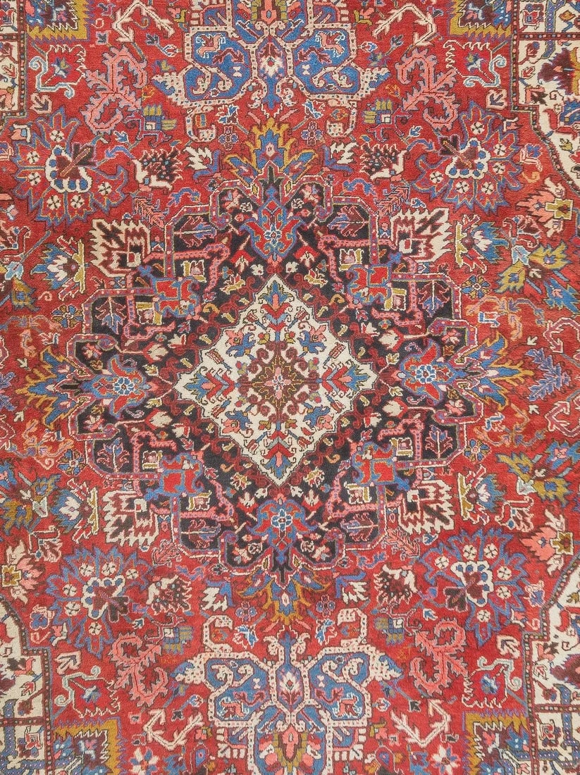 Antique Persian Heriz Rug 9'11'' x 13'3'' - 3