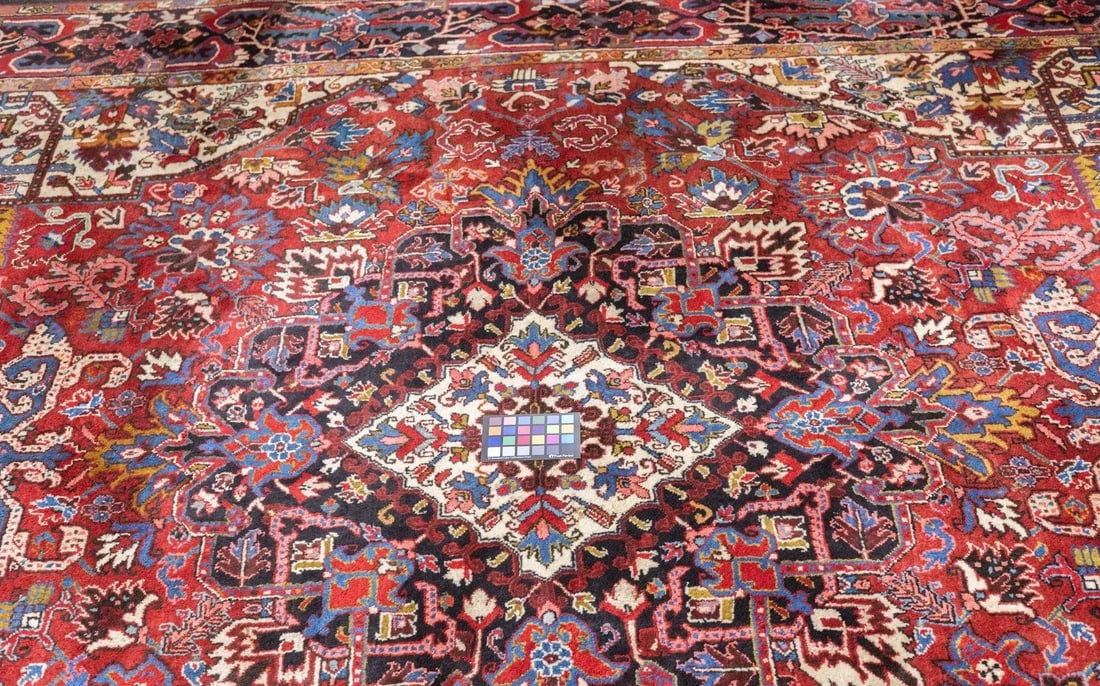 Antique Persian Heriz Rug 9'11'' x 13'3'' - 7