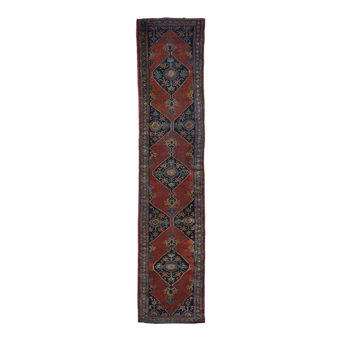 Antique Malayer Runner 2'10'' x 13'0'': Antique Malayer Runner 2'10'' x 13'0''. Condition: Alterations: Unknown Imperfections: Some Imperfections Condition Notes: Good Dimensions: Height: 0.01 in. Width: 34 in. Depth: 156 in. Category: Rugs