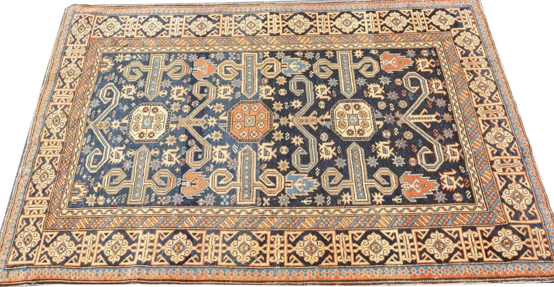 Late 18th Century Antique Caucasian Perpedil Rug 3'1'' x 3'11'' - 10