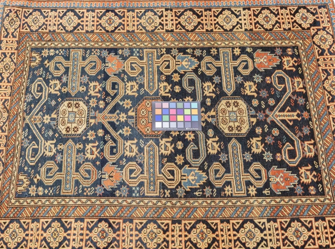Late 18th Century Antique Caucasian Perpedil Rug 3'1'' x 3'11'' - 2