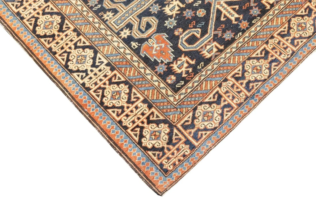 Late 18th Century Antique Caucasian Perpedil Rug 3'1'' x 3'11'' - 7