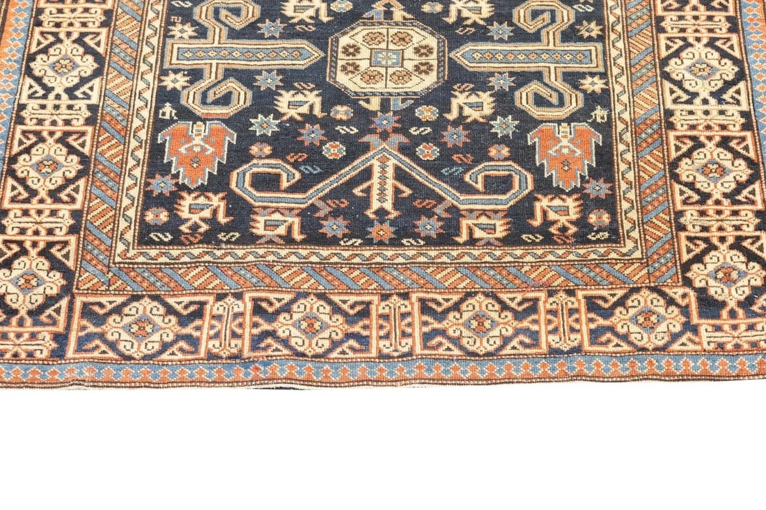 Late 18th Century Antique Caucasian Perpedil Rug 3'1'' x 3'11'' - 9