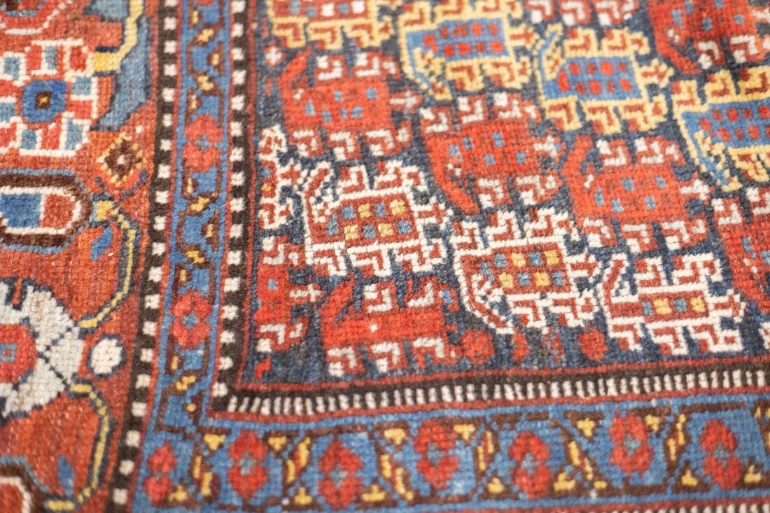 Late 18th Century Antique Persian Khamseh Rug 4'3'' x 6'4'' - 12